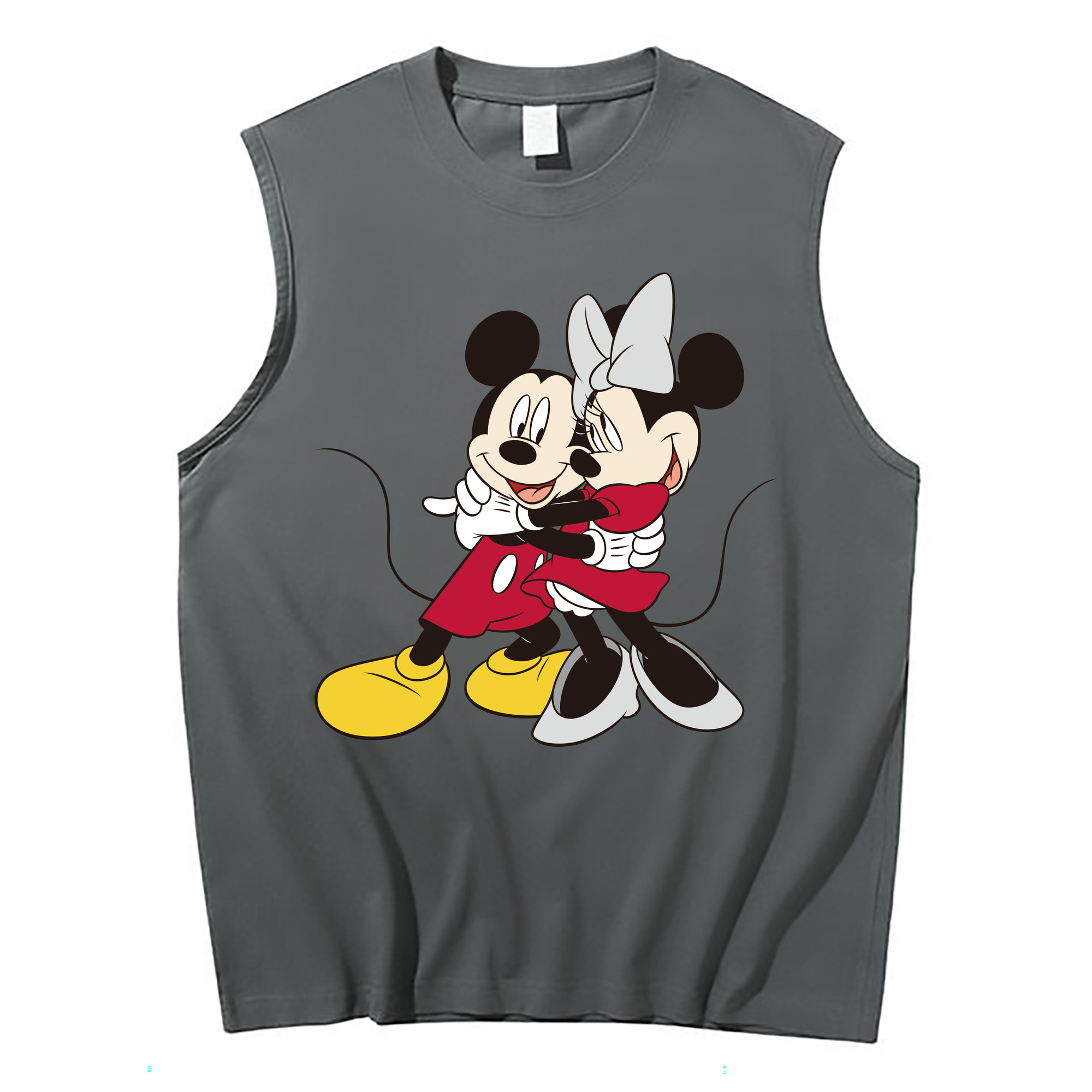 ミッキーマウス Mickey Mouse コットン100％タンクトップ（フロントプリント）